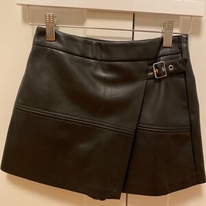 Zara faux leather skort size 9 kids
